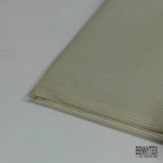 Coupon 3m velours 500 raies élasthanne beige pastel