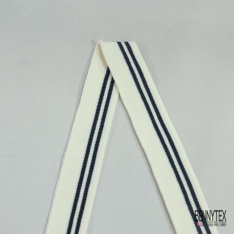 Bande bord cote rayé bleu nuit rose pastel