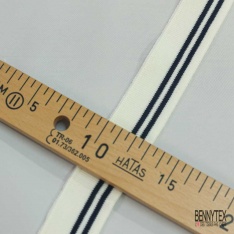 Bande bord cote rayé bleu nuit rose pastel