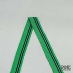 Bande bord cote rayé bleu nuit blanc cassé