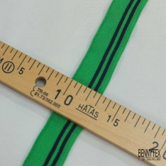 Bande bord cote rayé bleu nuit blanc cassé