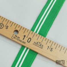 Bande bord cote rayé bleu nuit gazon