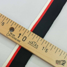 Bande bord cote rayé rouge blanc optique