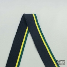 Bande bord cote rayé rouge jaune bleu nuit