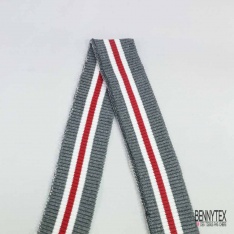 Bande bord cote rayé émeraude jaune bleu nuit