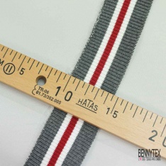 Bande bord cote rayé émeraude jaune bleu nuit