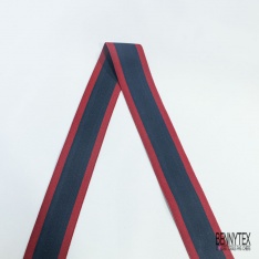 Bande élastique motif LOVE mini damier noir blanc fond noir