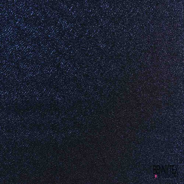 Jacquard fin chiné bleu électrique noir lurex bleu roi