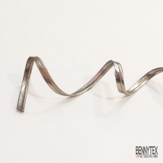 Passepoile polyamide rose trémière lurex rose