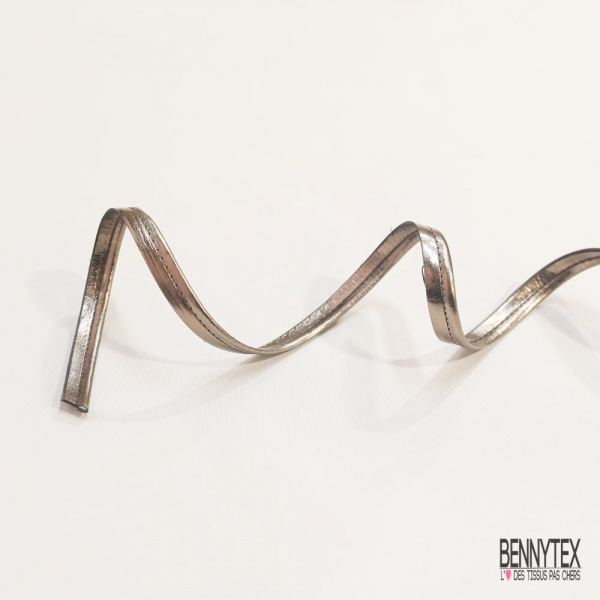 Passepoile similicuir taupe givrée