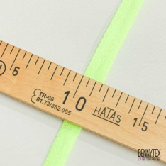 Biais non replié polyamide maille lurex jaune fluo