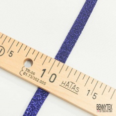 Biais non replié polyamide maille lurex orange vif