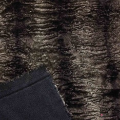 Coupon 3m Alcantara tigré noir taupe foncé