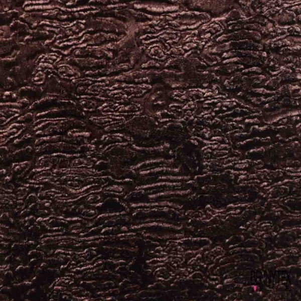 Coupon 3m imitation astrakan uni chocolat