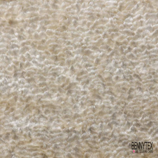 Coupon 3m imitation astrakan uni crème