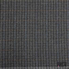 Drap de laine souple pied de puce noir gris clair