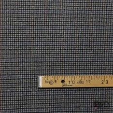 Drap de laine souple pied de puce noir gris clair