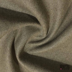 Caban de laine souple vert olive foncé