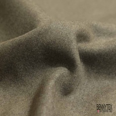 Caban de laine souple vert olive foncé