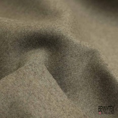 Caban de laine souple vert olive foncé