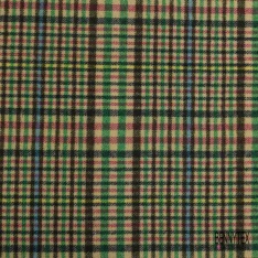 Laine souple carreaux anglais gazon fushia kaki marine turquoise fond crème