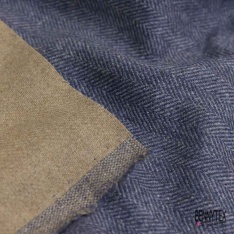 Sergé de laine souple kaki militaire