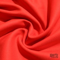 Sergé de laine rouge vif