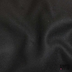 Drap de laine souple uni noir