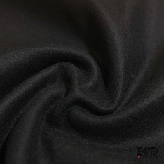 Drap de laine souple uni noir