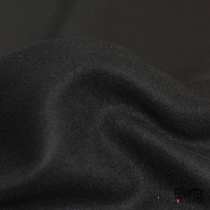 Drap de laine souple uni noir