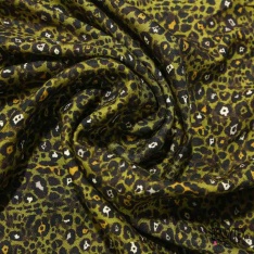 Fibranne viscose paschmina tissé teint rayure horizontale vert anglais blanc cassé