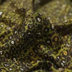 Fibranne viscose paschmina tissé teint rayure horizontale vert anglais blanc cassé