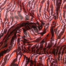 Voile viscose imprimé gros pois blanc fond marine