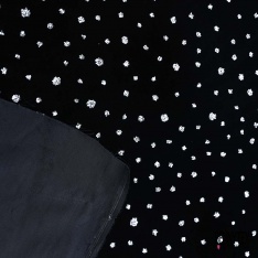 Velours viscose de luxe froissé uni vin pourpre