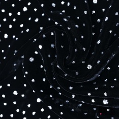 Velours viscose de luxe froissé uni vin pourpre