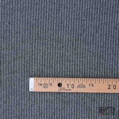 Jersey de laine tricot lourd de luxe motif carreaux fantaisie perle noir petite laize