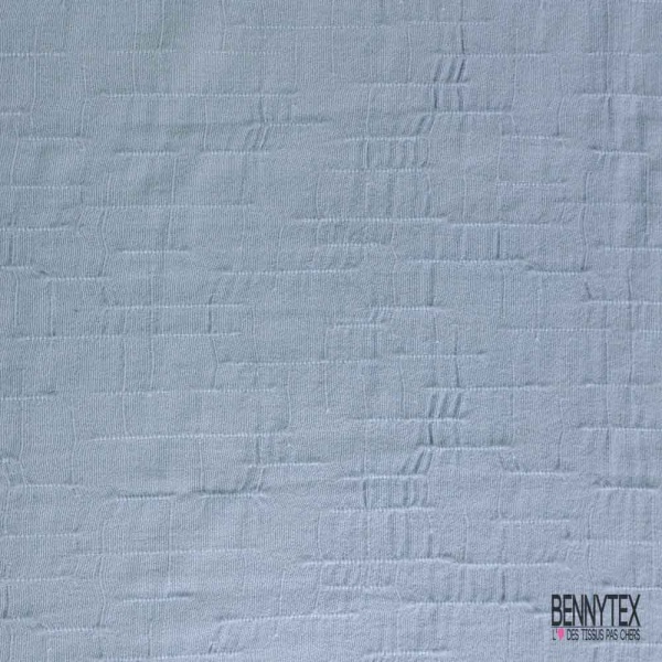 Natté de laine fantaisie texturé ciel petite laize