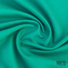 Caban de laine fin souple vert émeraude