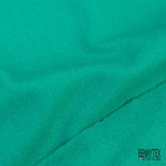 Caban de laine fin souple vert émeraude