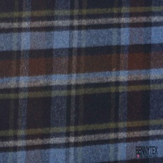 Mohair de laine vierge carreaux anglais ton souris blanc discret noir anthracite