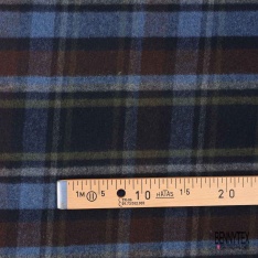 Mohair de laine vierge carreaux anglais ton souris blanc discret noir anthracite