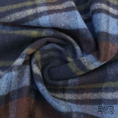 Mohair de laine vierge carreaux anglais ton souris blanc discret noir anthracite