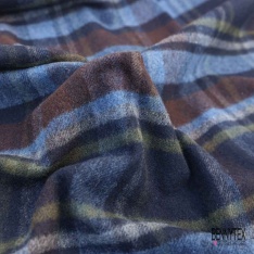 Mohair de laine vierge carreaux anglais ton souris blanc discret noir anthracite