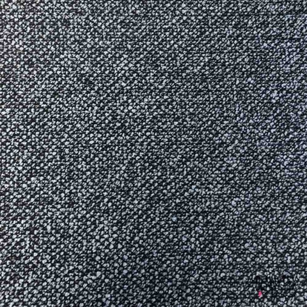 Tricot de laine bouclette noir blanc discret