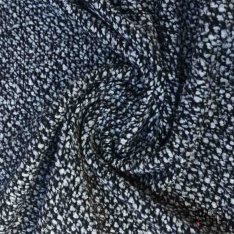 Jersey de laine tricot grosse rayure horizontale kaki taupe chiné envers gris