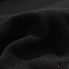 Velours de laine double face recto carreau verso noir