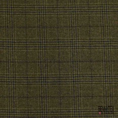 Tartan de laine fin et souple ton bordeaux bleu garçonnet orange noir fond beige