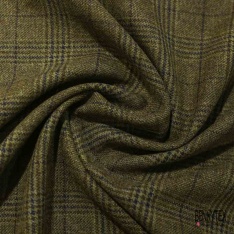 Tartan de laine fin et souple ton bordeaux bleu garçonnet orange noir fond beige