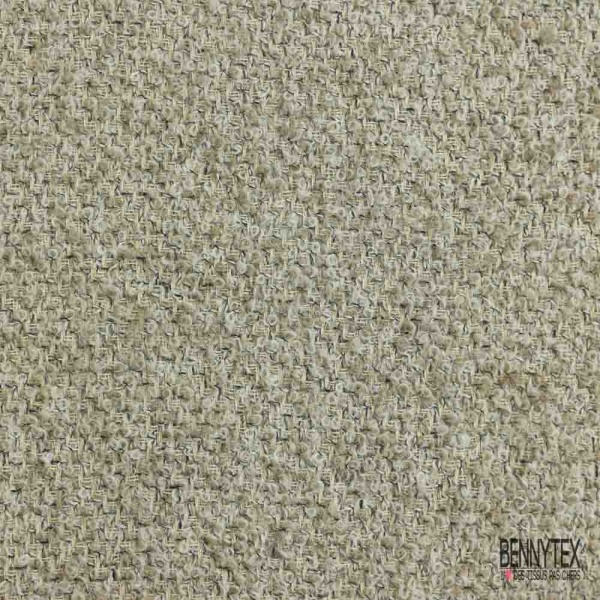 Laine bouclette ton beige chiné