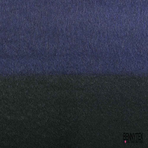 Laine alpaga rayure horizontale noir marine